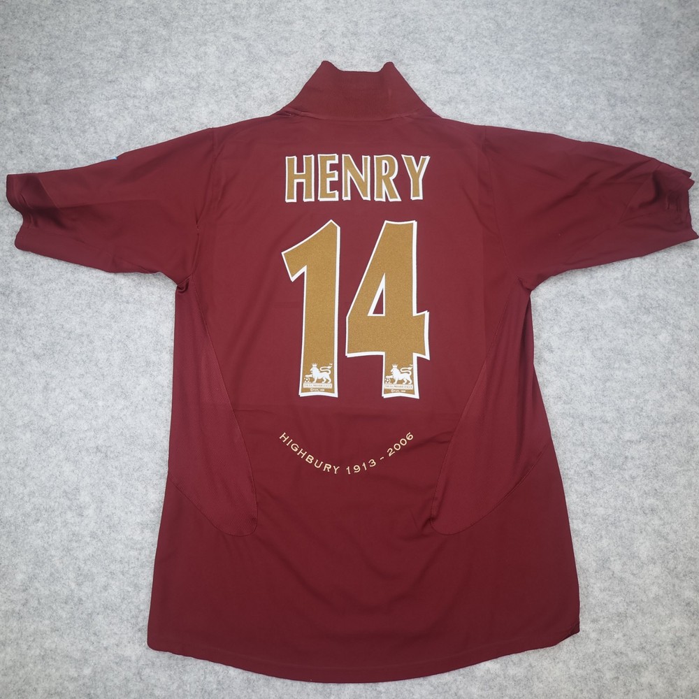 Vintage Arsenal Shirt Medium Red Home Kit 2005 2006 Nike Highbury Henry Jersey