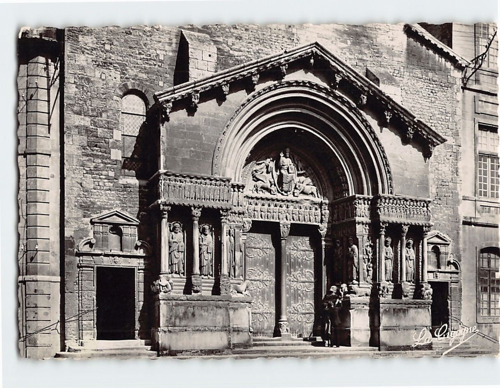 Postcard The Potail Church of St Trophime Arles France