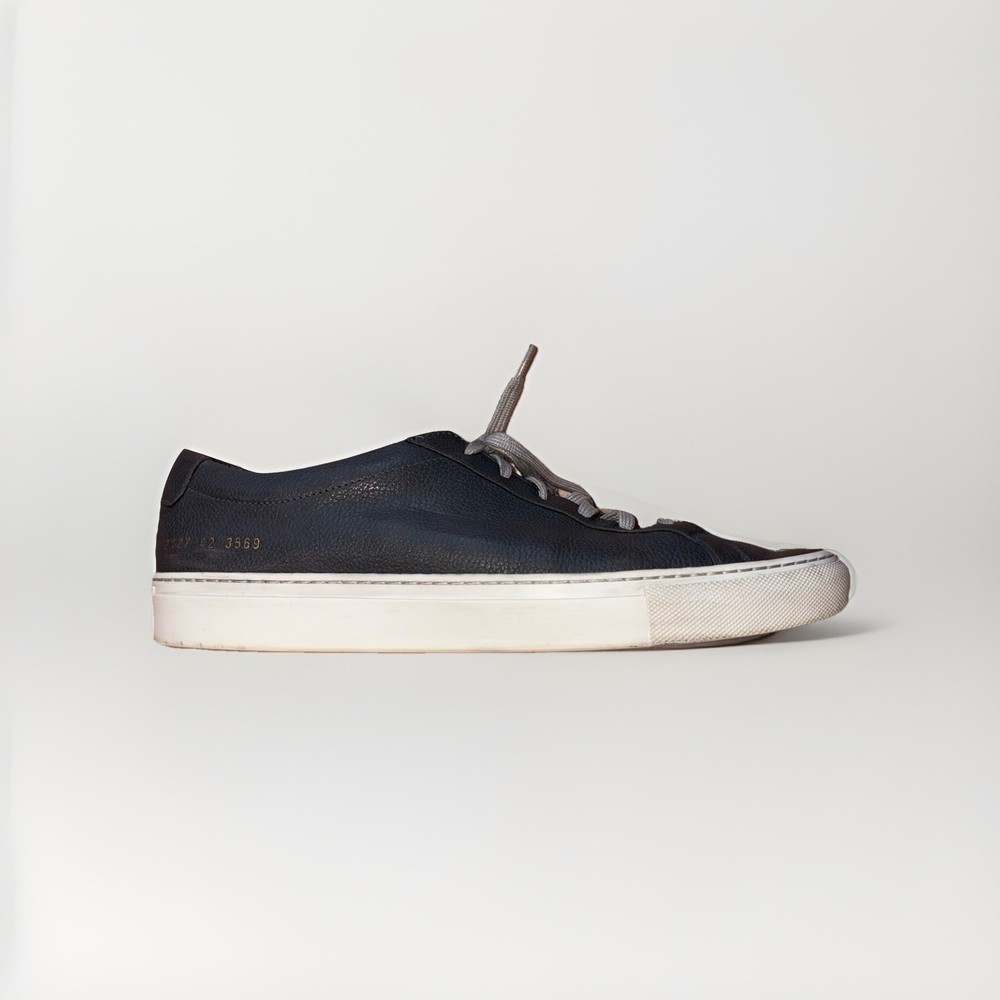 Common Projects Original Achilles Grey Leather Low Top Sneakers Men’s Size 9-image
