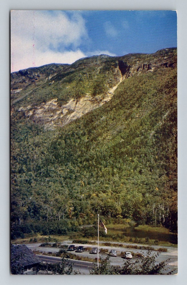 Crawford Notch, NH-New Hampshire, Mt Webster from Willey House Vintage Postcard