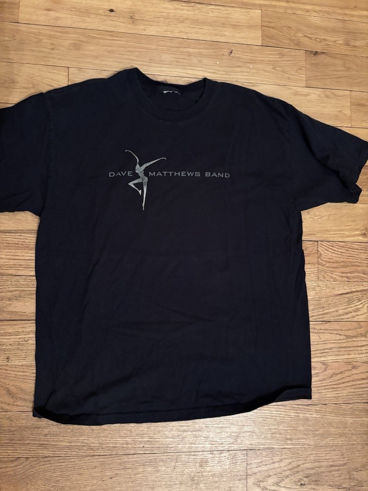 Dave Matthews Band Men's Black Graphic Print Crew Neck Short Sleeve T-Shirt