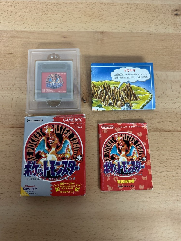 Game Boy Pocket Monsters Pokemon Red Boxed Japan GameBoy GB game US Seller