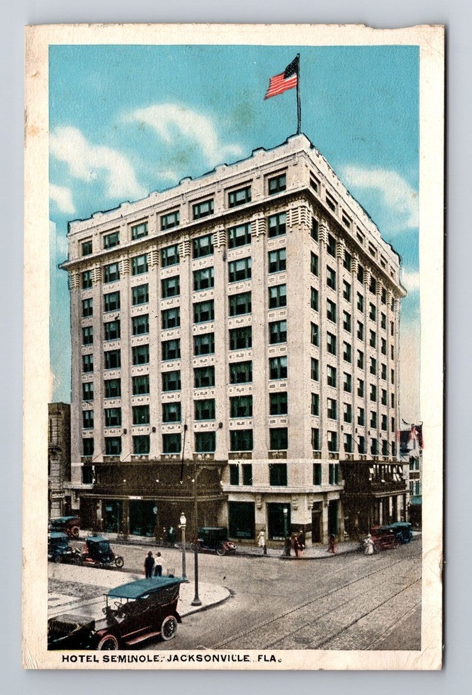 Jacksonville FL-Florida, Hotel Seminole, Advertising, Vintage Souvenir Postcard