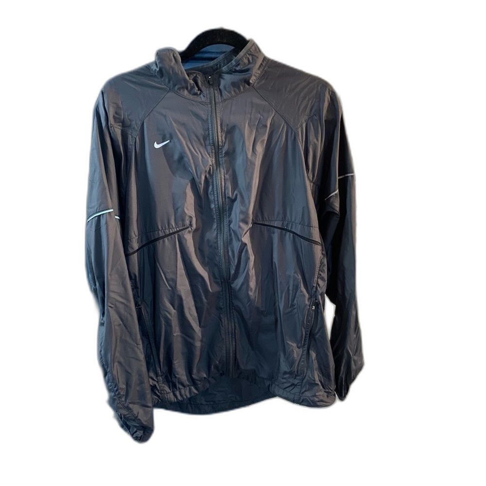 Nike Dri Fit Windbreaker Gray Jacket Size Large