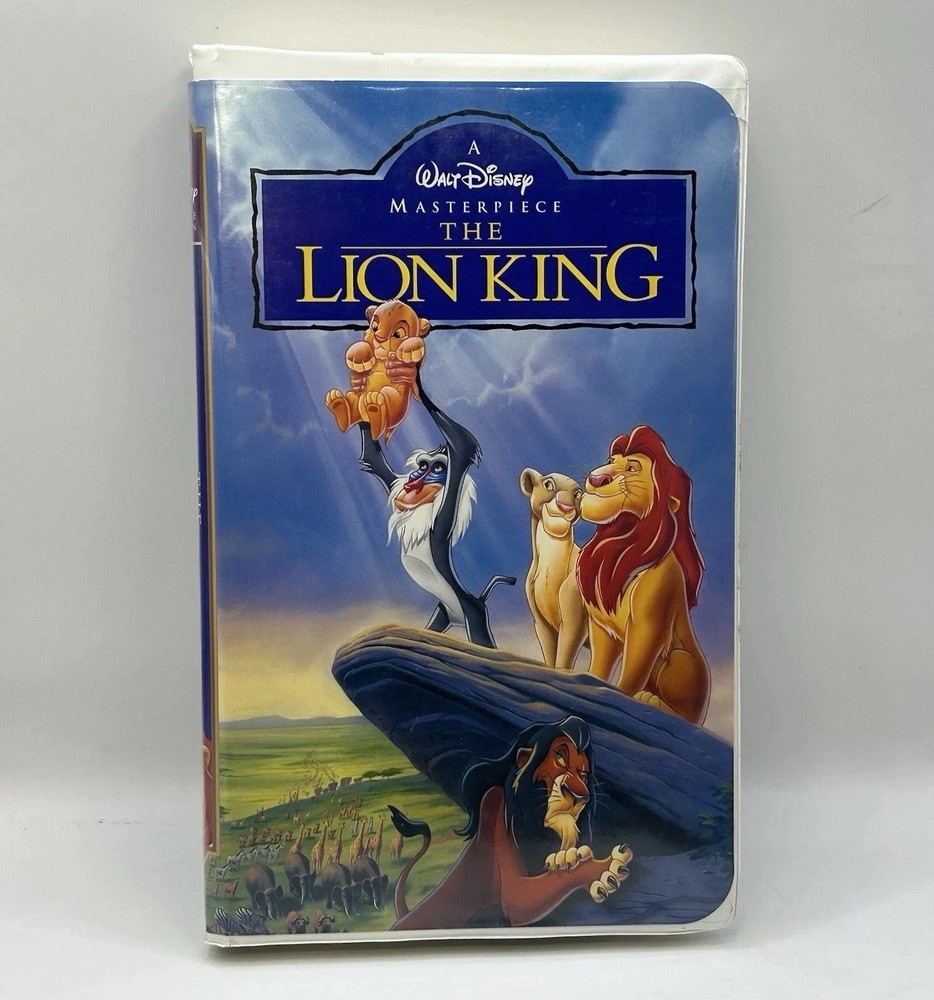 The Lion King VHS 1995 Disney Video Tape Masterpiece Kids Family Movie Clamshell