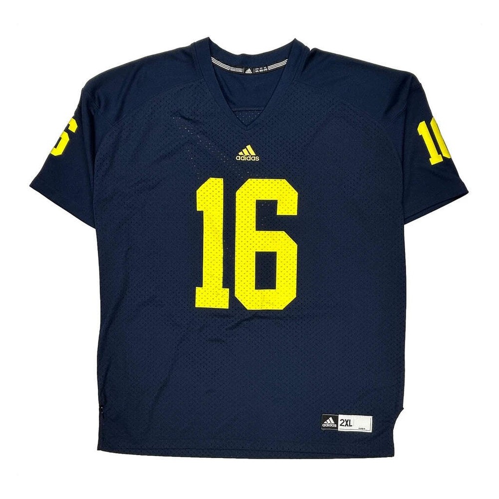 Michigan Wolverines Adidas Football Jersey - 2XL Navy Polyester