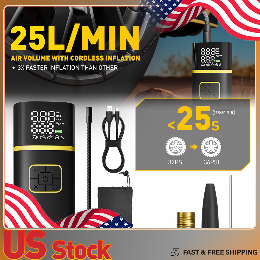 Auxito 150PSI Portable Electric Air Pump for Car Tires Fast Inflation