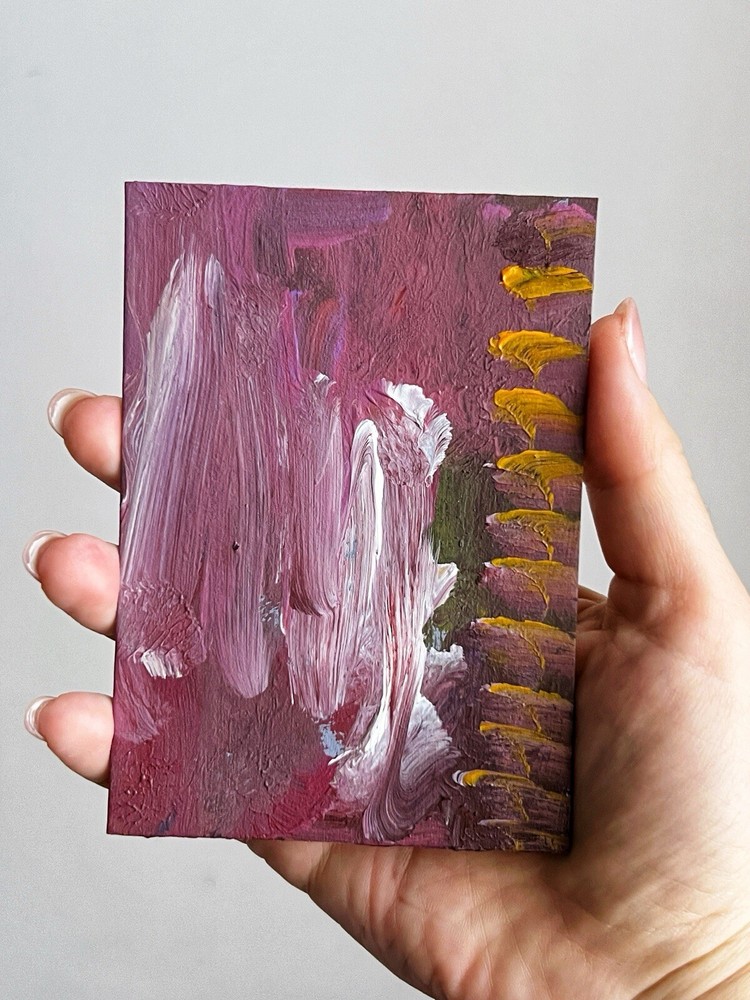 Abstract Painting Small Acrylic Art Contemporary Abstraction Artwork Original