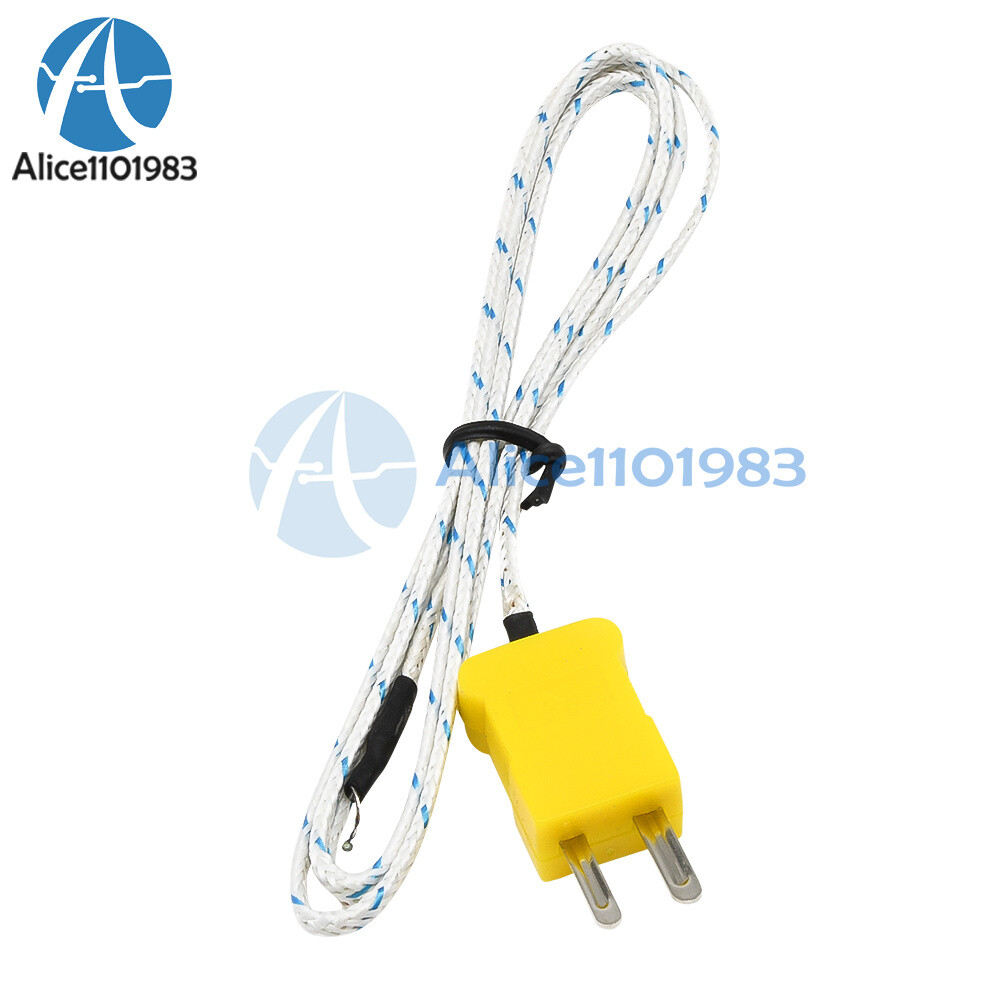 5PCS K Type Thermocouple Probe Sensor 100CM For Digital Thermometer 1M