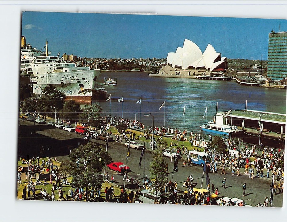Postcard Circular Quay with Overseas Terminal Sydney Australia
