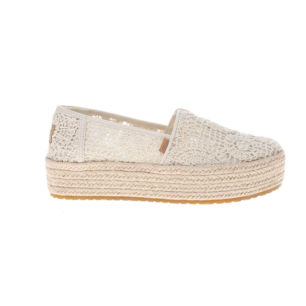 TOMS Valencia Platform Espadrille  Womens Off White Flats Casual 10021923T-101