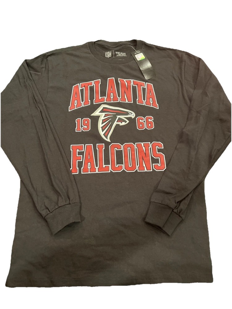 Atlanta Falcons Men’s Medium Long Sleeve Shirt Black  Nfl Team Apparel NWT