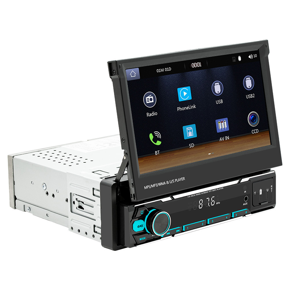 Touch Screen Car Stereo with MP5 Player, CarPlay, BT, Mirror Link, USB, and Camera Integration