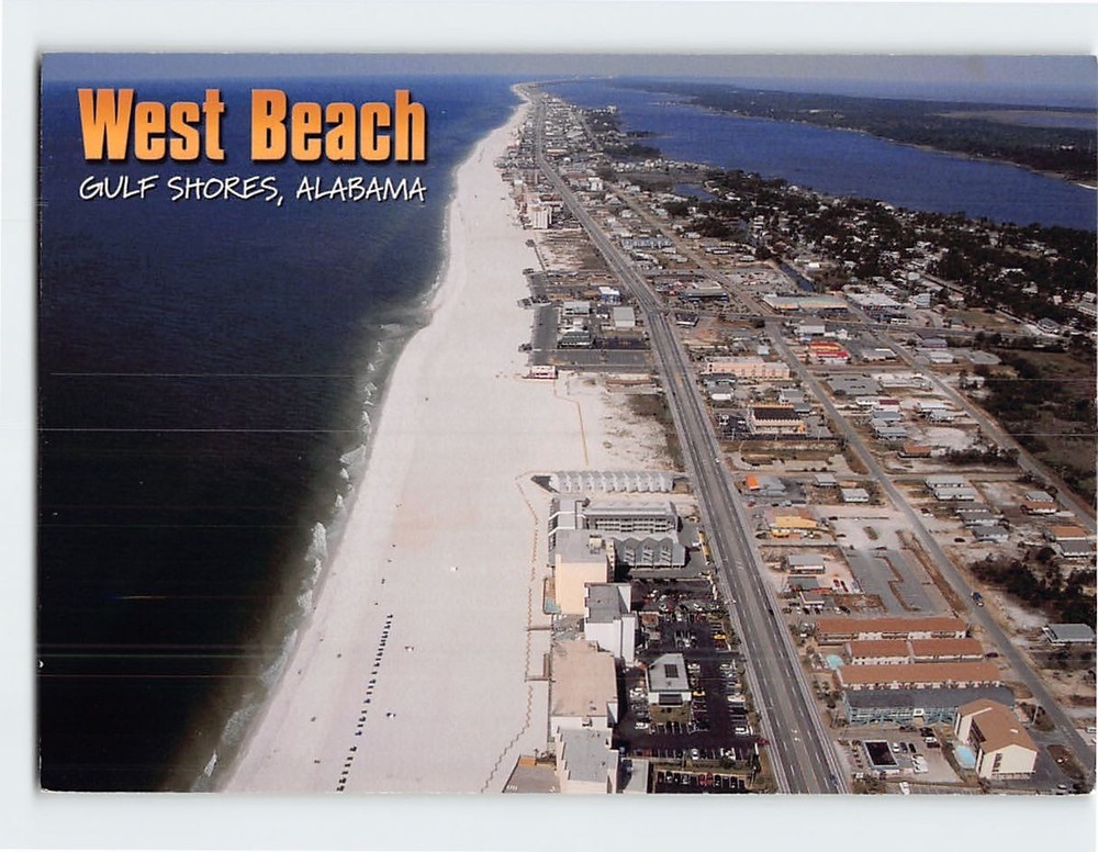 Postcard West Beach Gulf Shores Alabama USA