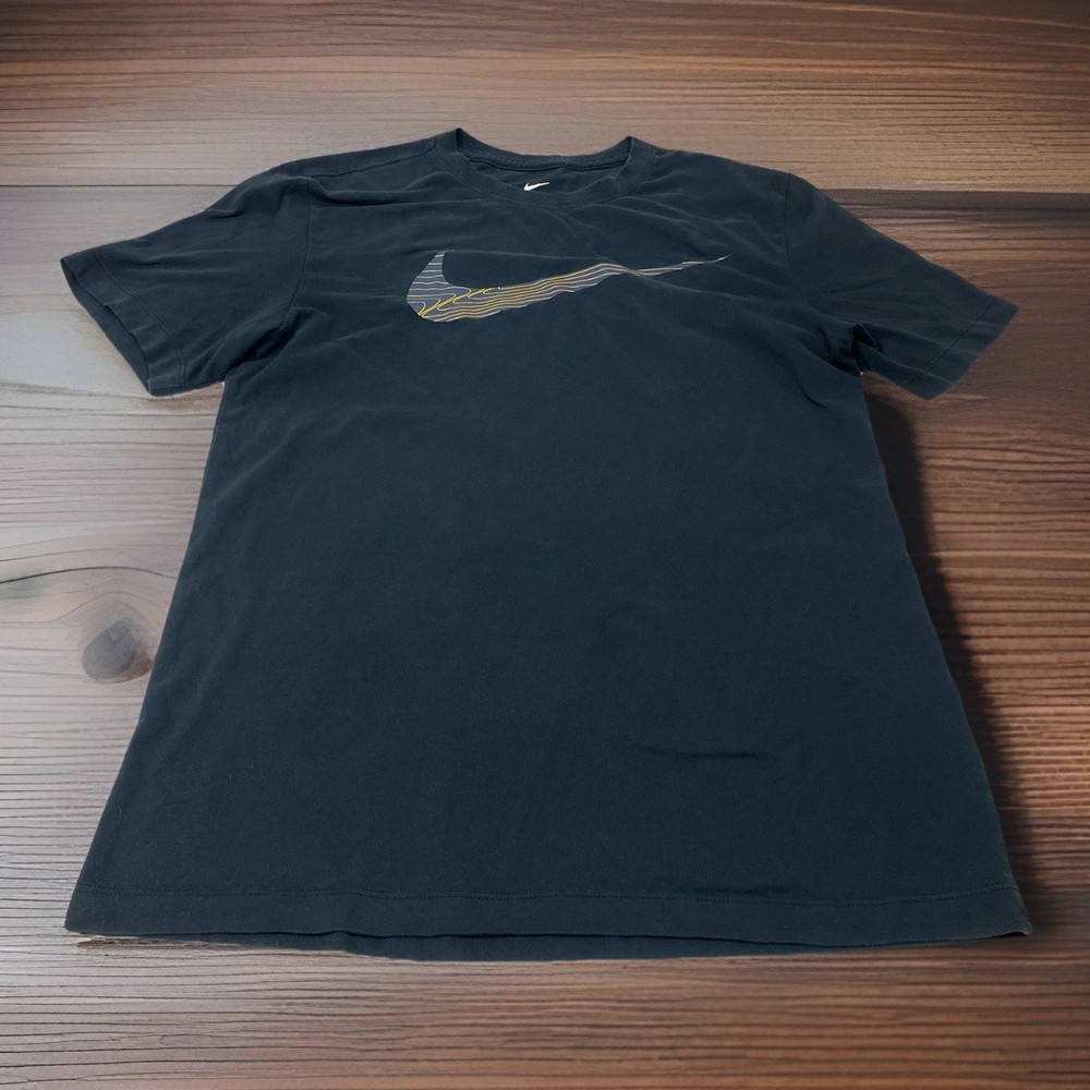 Nike Dri-Fit Men’s S Small Black Graphic Print Short Sleeve Crew Neck T Shirt