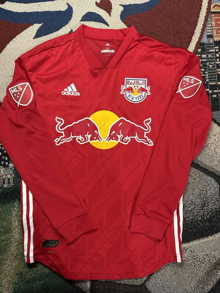 Adidas New York Red Bulls Long Sleeve 2018 MLS Soccer Jersey Size M