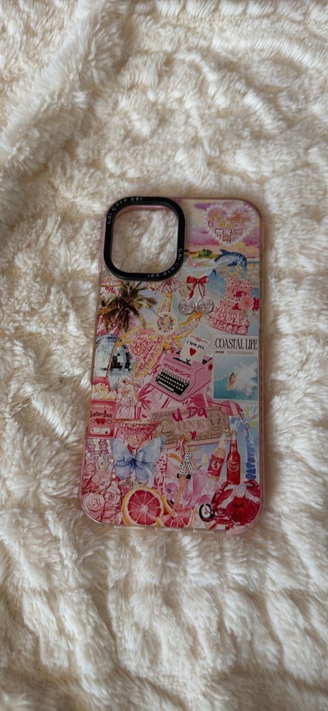 Pink colorful iphone 16 plus case