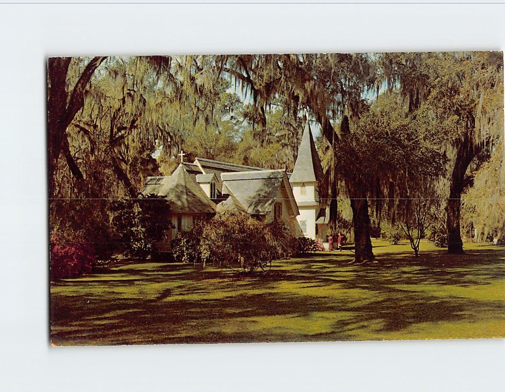 Postcard Christ Church Frederica St. Simons Island Georgia USA