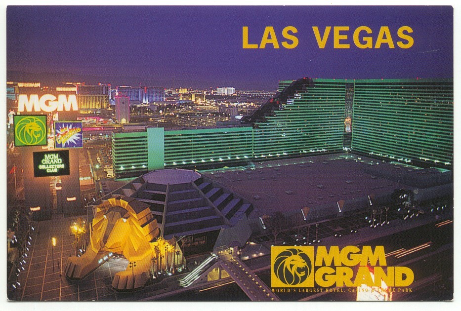 Las Vegas NV MGM Grand Casino Hotel Postcard Nevada