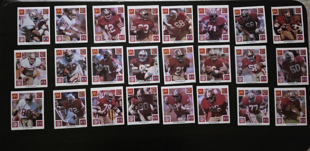 1986 McDonalds 49ers Football Cards Lot Of 18