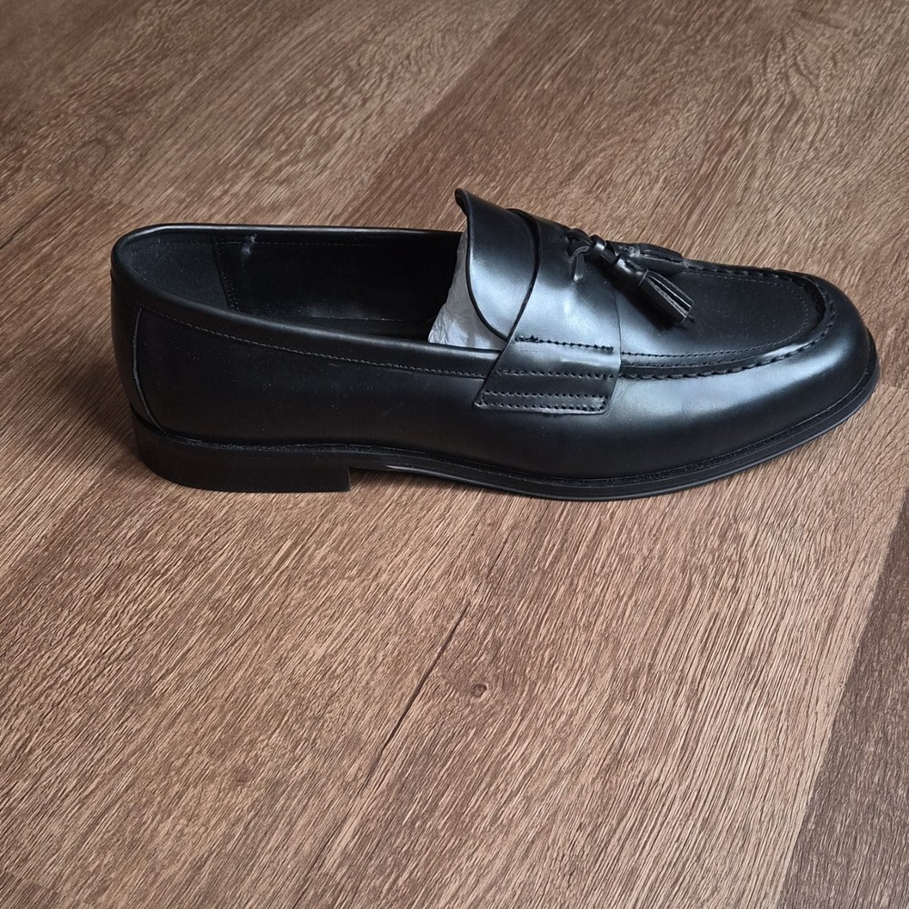 ALDO Pillow Walk Lionel-001 Men's Black Leather Tassel Loafer Cushioned US 11