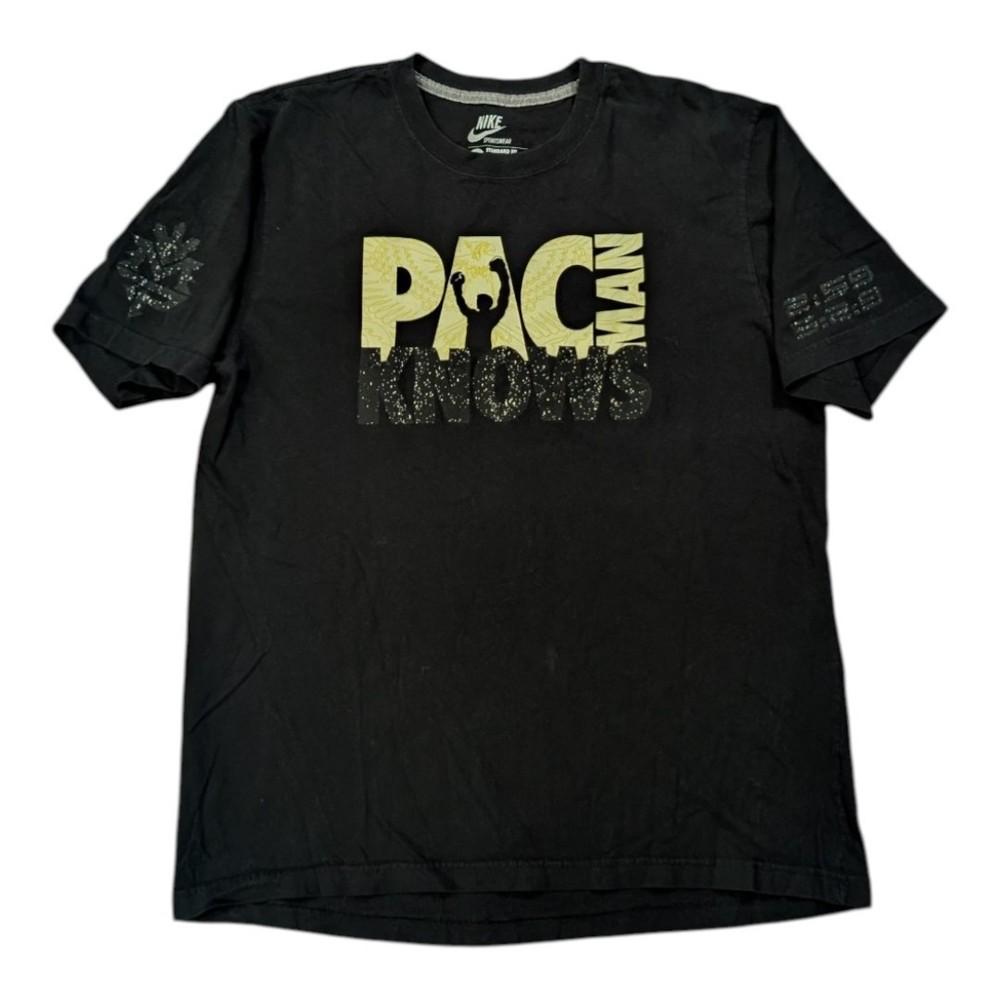 Nike Pac Man Knows Lights Out Shirt 2009 Manny Pacquiao Sportswear Mayweather L