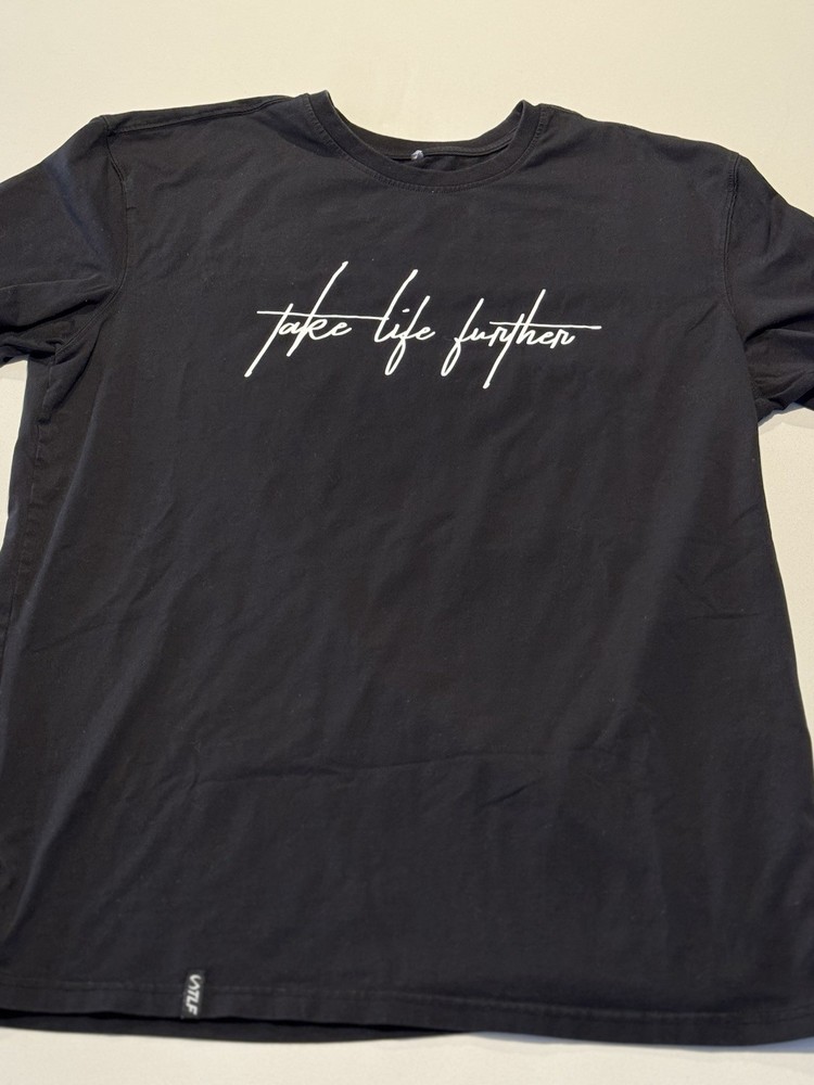 TLF Apparel Take Life Further Gym T-Shirt - Black Women’s Short Sleeve Large