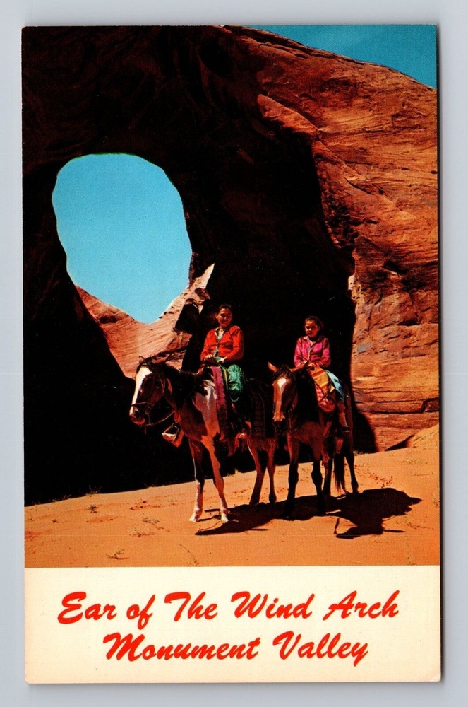 Monument Valley AZ-Arizona Ear of the Wind Arch Vintage Postcard
