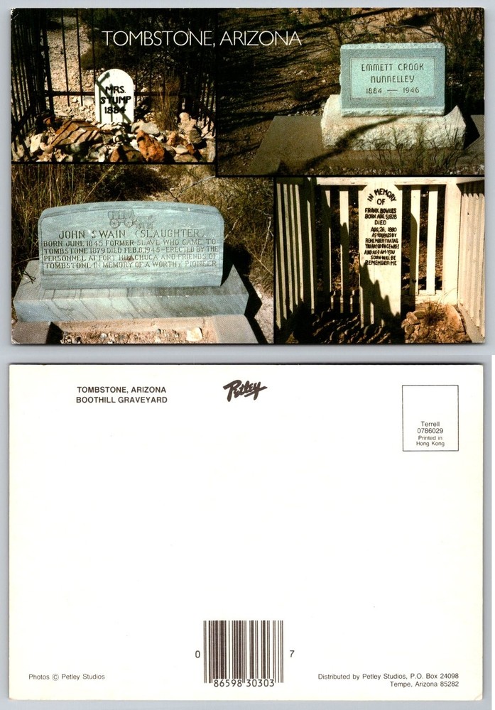 Tombstone, Arizona Boothill Graveyard Historic Graves Postcard Petley