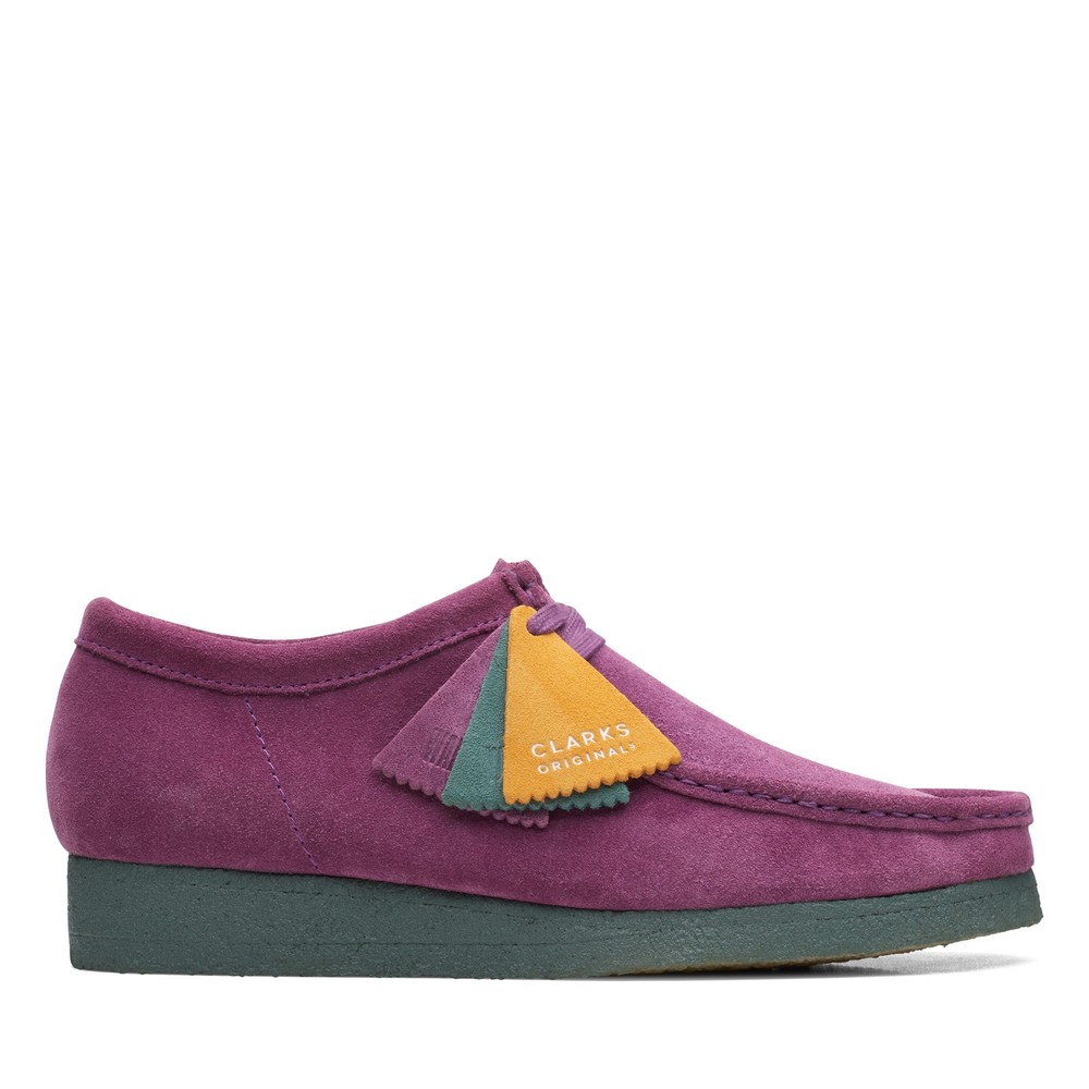 Clarks Wallabee 26168860 Mens Purple Suede Oxfords & Lace Ups Casual Shoes 7.5