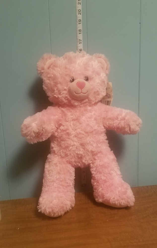 Build-A-Bear Workshop Pink Cuddles Plush Teddy Bear Heart Shaped Nose W/ Tag BAB