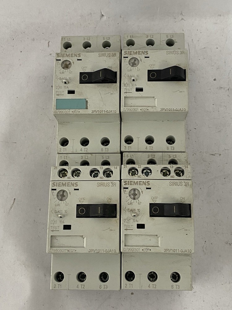 Lot Of 4 Siemens 3RV1011-0JA10 SIRIUS Circuit Breaker Motor Protector