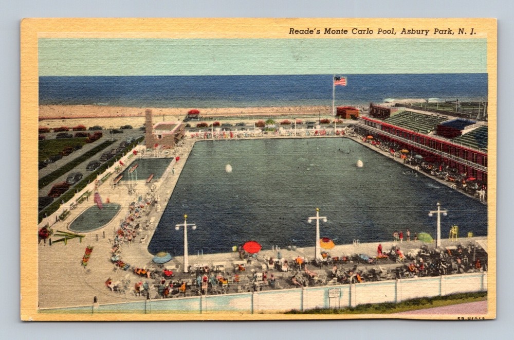 Reade's Monte Carlo Pool, Asbury Park, NJ New Jersey Postcard