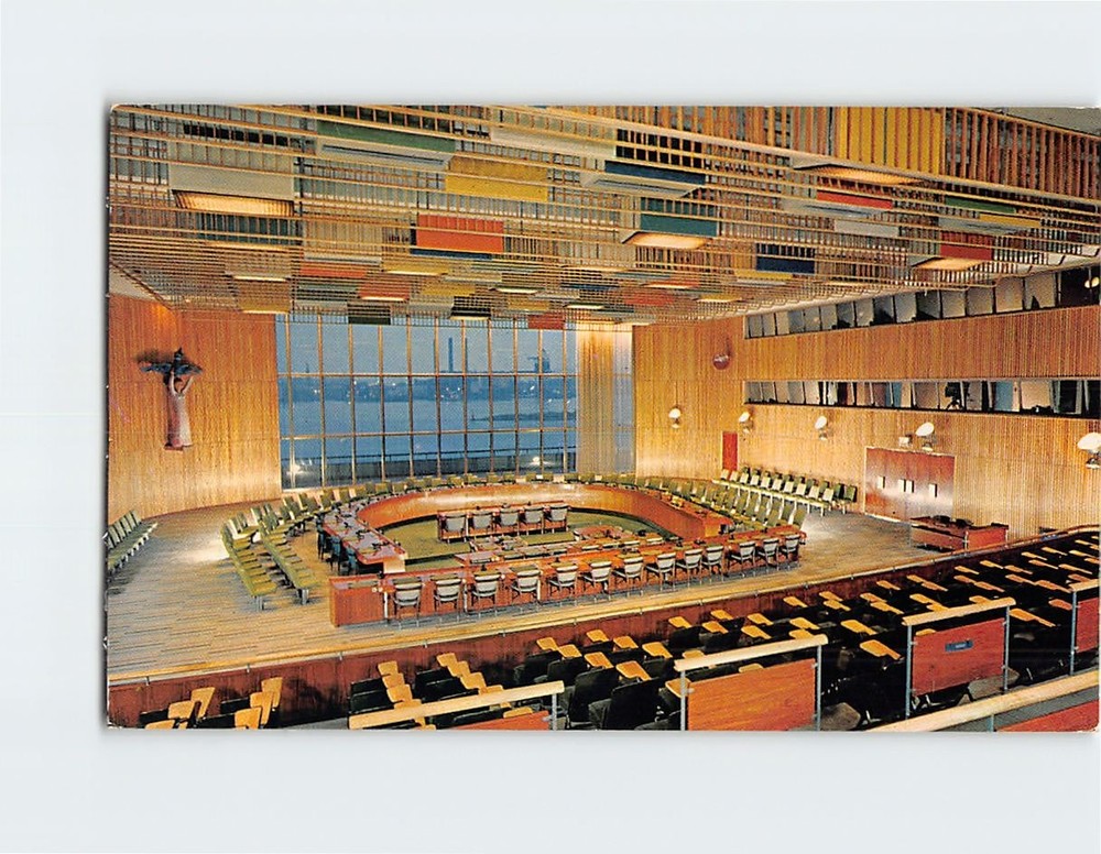 Postcard Trusteeship Council Chamber United Nations New York USA