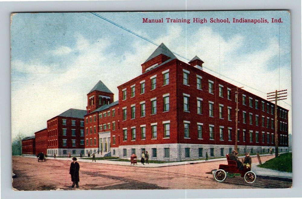 Indianapolis IN-Indiana, Manual Training High School, c1909 Vintage Postcard