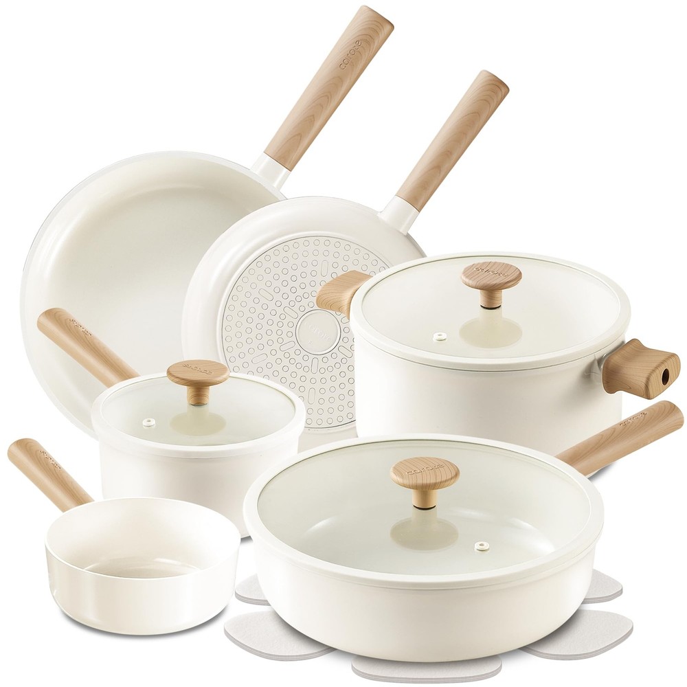 14-Piece Nonstick Ceramic Cookware Set with Pots & Pans