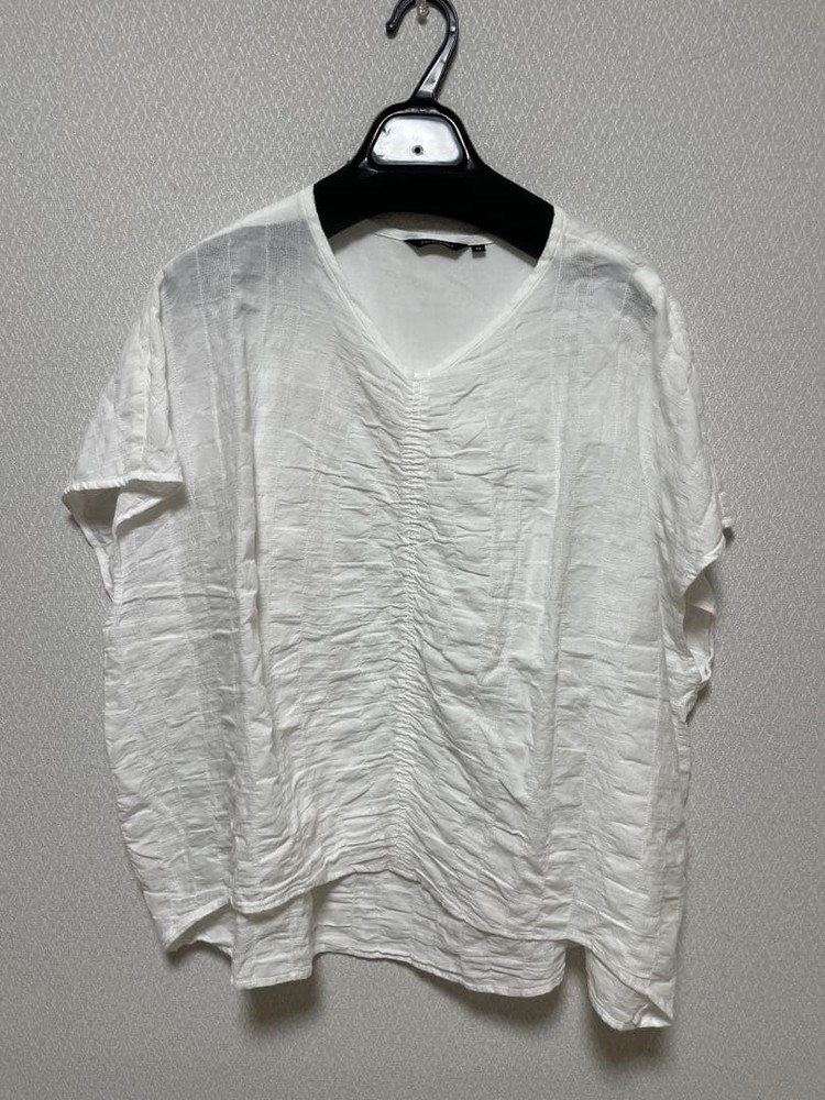 Pas de Calais Blouse White Size M 36 Short Sleeve Fashion Top