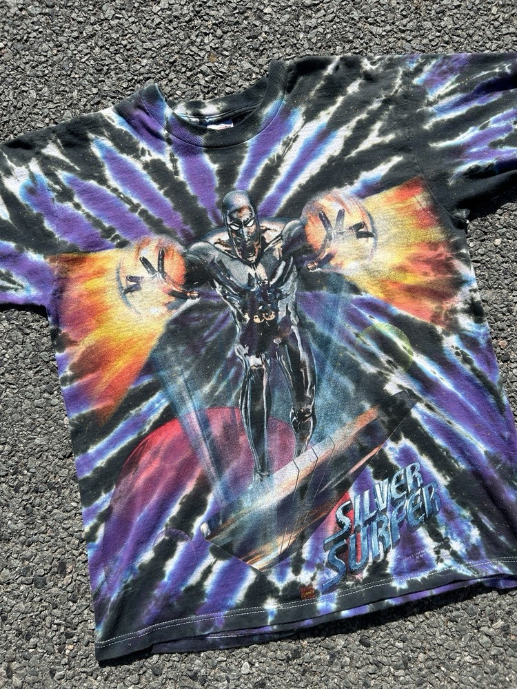 Vintage 90s Silver Surfer Marvel AOP T Shirt Men’s Large Superhero Comic Book