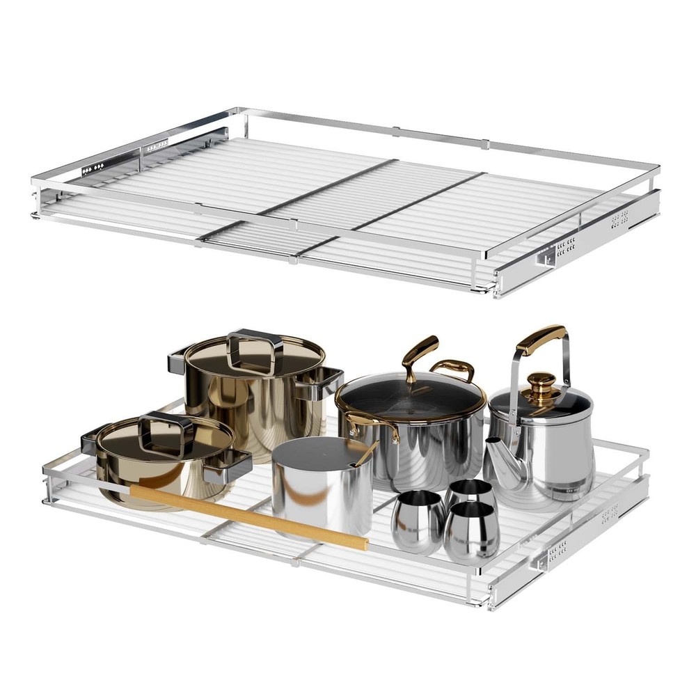 Expandable 2-Pack Slide Out Pantry Organizer for Cabinet Drawers