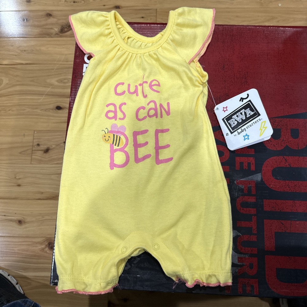 BWA one piece  Yellow & Pink Size 12 Months Baby Girl