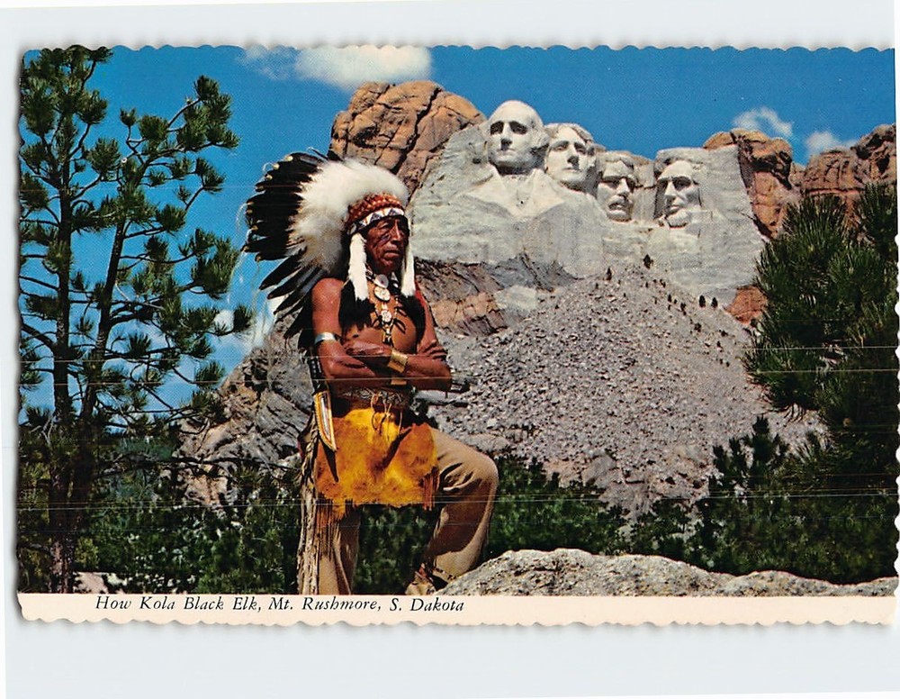Postcard How Kola Black Elk Mt. Rushmore Keystone South Dakota USA
