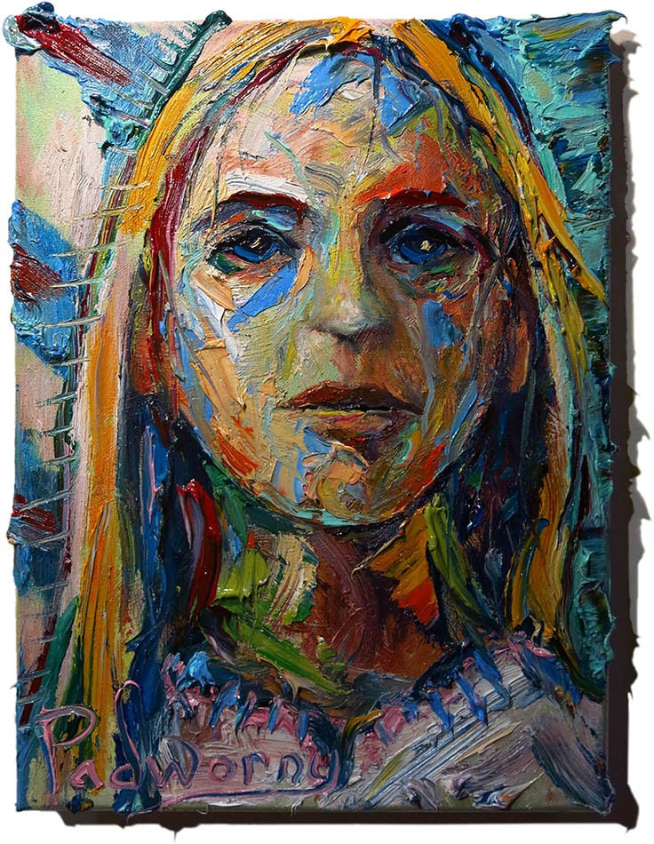 Original Oil█Painting Vintage█Girl Expressionist█Art  Abstract 2026 Young Woman