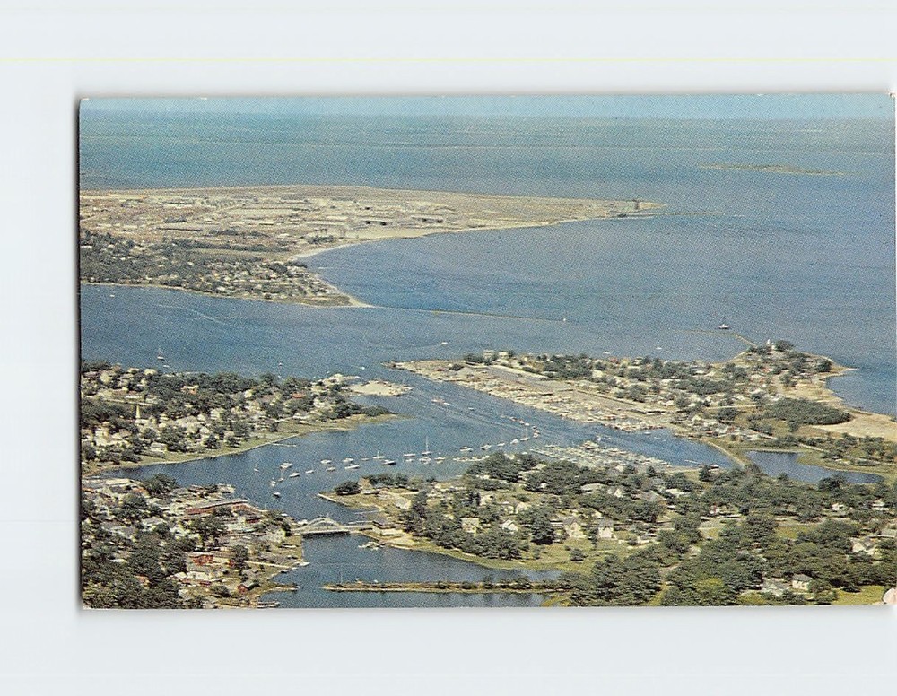 Postcard Birds eye view of Wickford Cove Wickford Rhode Island USA