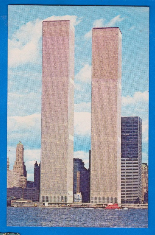 World Trade Center, New York city, vintage postcard