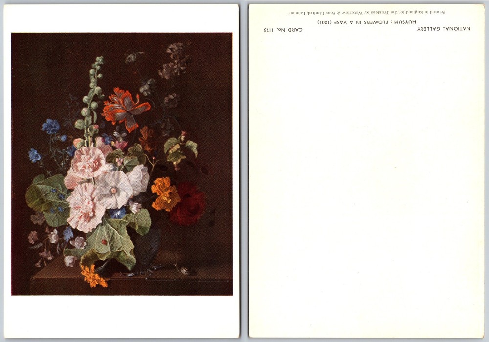 Continental National Gallery Floral Art Postcard