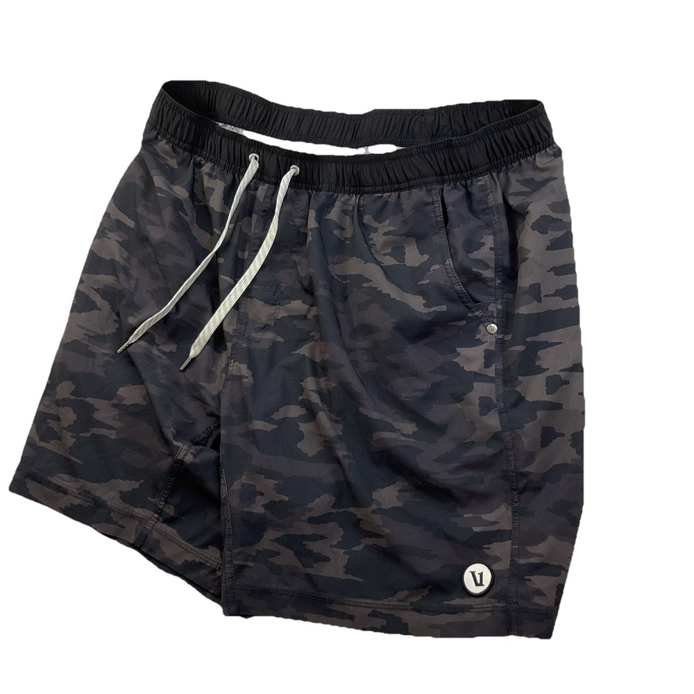 Vuori Shorts Men Sz 2XL Kore 7'' Lined Camo Zip Pocket Training V302 Gym Run