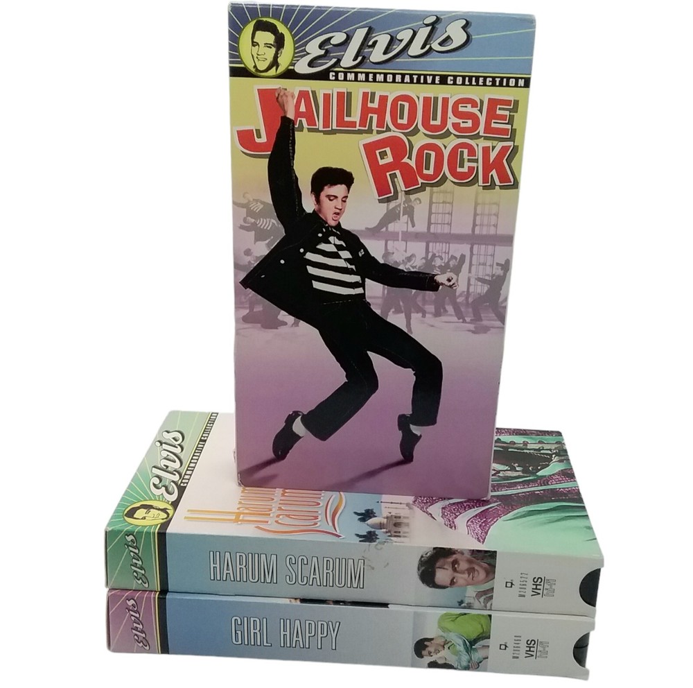 Lot Of 3 Elvis Presley VHS Movies MGM Home Video Commemorative Collection Series