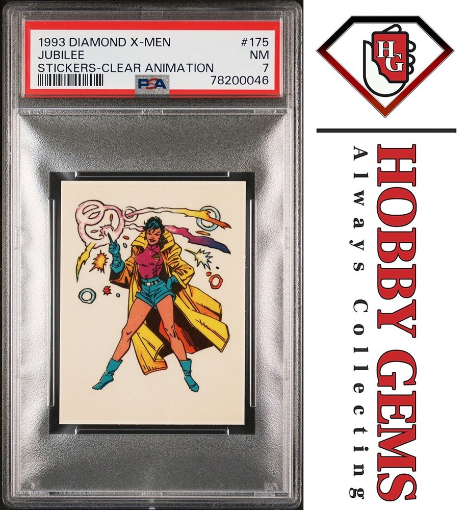 JUBILEE PSA 7 1993 Diamond Marvel X-Men Clear Animation Sticker #175