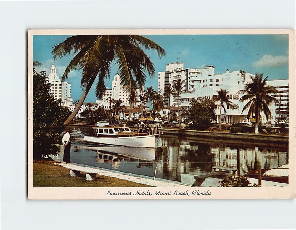 Postcard Luxurious Hotels Miami Beach Florida USA