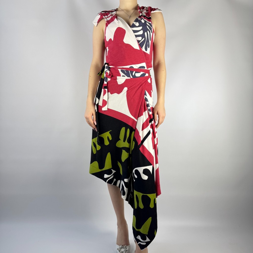 Vivienne Westwood Red Label Wrap Dress M Asymmetric Draped Italy